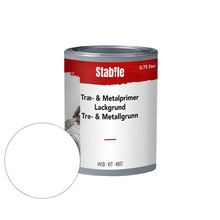 Tre- og metallprimer hvit vannbasert 0,75 l - Stabile